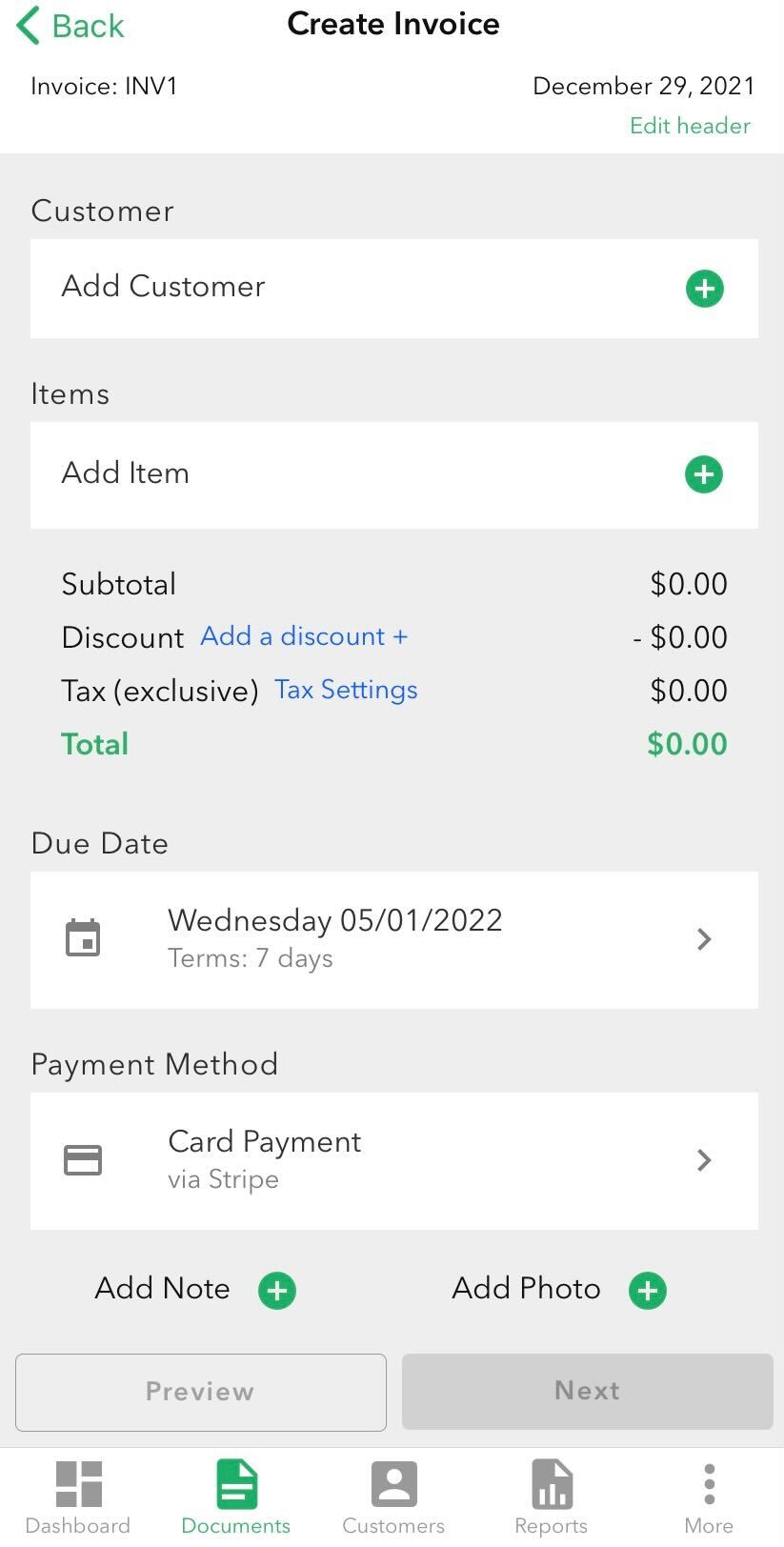 Create an Invoice – Support - Easy Payslip